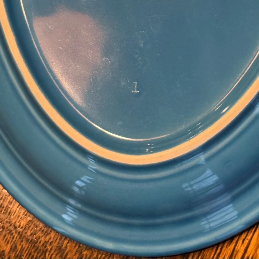 Vintage Fiestaware, Oval (Retired Color, Peacock, REPLACEMENT Platter). GMC